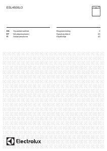 Käyttöohje Electrolux ESL4500LO Astianpesukone