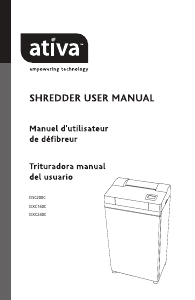 Manual Ativa DSC200C Paper Shredder