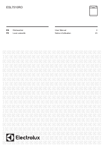 Mode d’emploi Electrolux ESL7510RO Lave-vaisselle