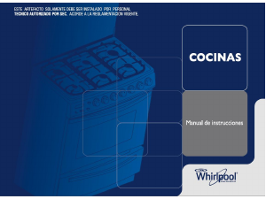 Manual de uso Whirlpool WLX603CT3 Cocina