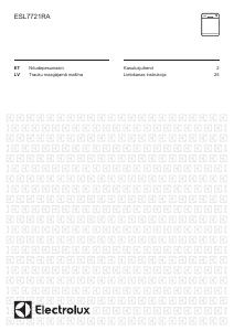 Rokasgrāmata Electrolux ESL7721RA Trauku mašīna