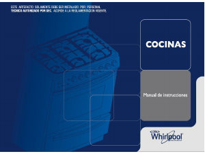 Manual de uso Whirlpool WST603AB3 Cocina