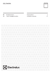 Rokasgrāmata Electrolux ESL7845RA Trauku mašīna