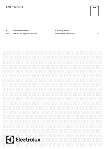 Rokasgrāmata Electrolux ESL8346RO Trauku mašīna