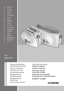 Manuale Siemens TT61103 Tostapane