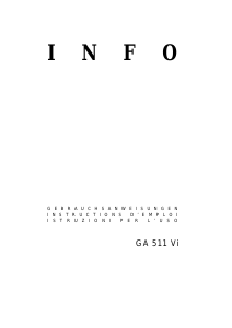 Manuale Electrolux GA511VI Lavastoviglie