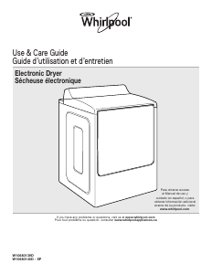 Mode d’emploi Whirlpool WED8500DW Sèche-linge