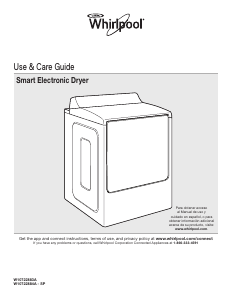 Manual Whirlpool WED8700EC Dryer