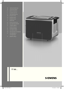 Brugsanvisning Siemens TT86103 Brødrister