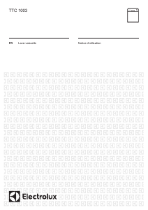 Mode d’emploi Electrolux TTC1003 Lave-vaisselle