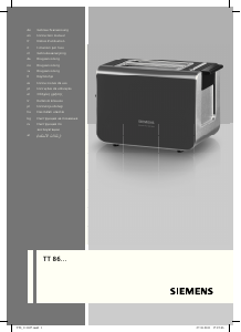 Manual Siemens TT86104 Toaster