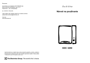 Návod Electrolux EDC3250 Sušička