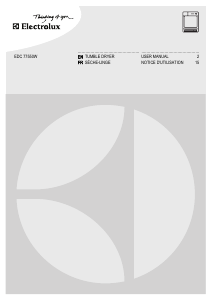 Mode d’emploi Electrolux EDC77550W Sèche-linge