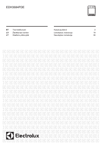 Rokasgrāmata Electrolux EDH3684PW3 Veļas žāvētājs