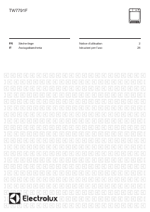 Manuale Electrolux TW7791F Asciugatrice