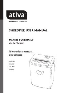 Manual Ativa DSC300D Paper Shredder