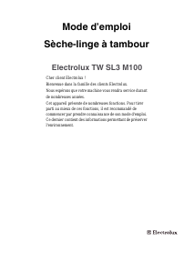 Mode d’emploi Electrolux TWSL3M100 Sèche-linge