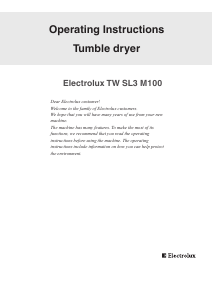 Manual Electrolux TWSL3M101 Dryer