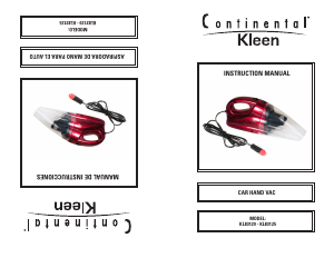 Manual de uso Continental Kleen KL83125 Aspirador de mano