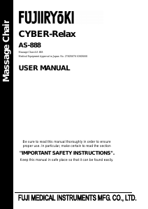 Manual Fujiiryoki AS-888 Massage Device