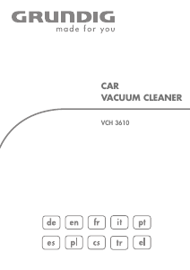 Manual Grundig VCH 3610 Handheld Vacuum