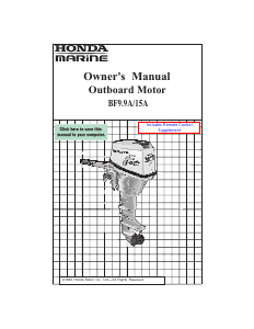 Handleiding Honda BF9.9A Buitenboordmotor