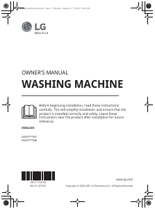 Manual LG FAV309WNE Washing Machine