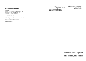 Mode d’emploi Electrolux EBA60000X Machine à expresso