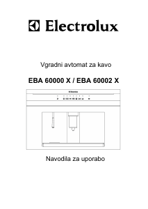 Priročnik Electrolux EBA60000X Espresso kavni aparat