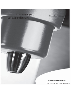 Manual Electrolux EBA60000X Espressor