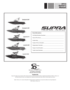 Manual Supra Sunsport 20V (2012) Boat