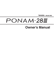 説明書 トヨタ PONAM-28III ボート