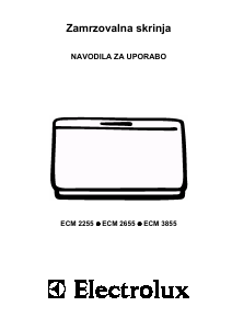 Priročnik Electrolux ECM2255 Zamrzovalnik