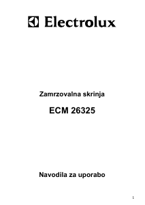 Priročnik Electrolux ECM26325W Zamrzovalnik