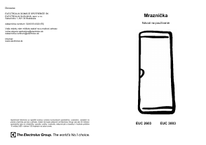 Návod Electrolux EUC3003 Mraznička