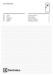 Rokasgrāmata Electrolux EUF2205AOW Saldētava