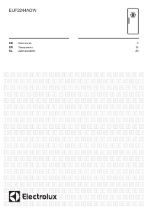 Priročnik Electrolux EUF2244AOW Zamrzovalnik