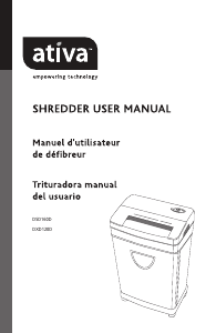Manual Ativa DSD160D Paper Shredder