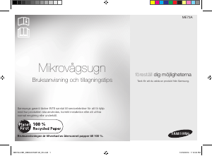Bruksanvisning Samsung ME73A Mikrovågsugn