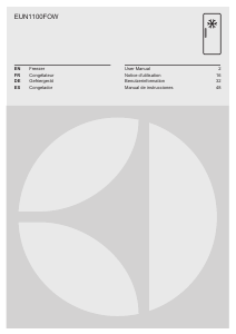 Mode d’emploi Electrolux EUN1100FOW Congélateur