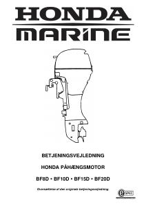 Brugsanvisning Honda BF10D Påhængsmotor