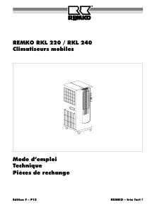 Mode d’emploi Remko RKL 240 Climatiseur