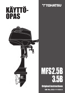 Käyttöohje Tohatsu MFS2.5B Perämoottori