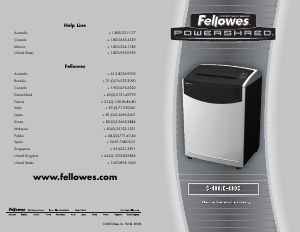 Handleiding Fellowes C-480 Powershred Papiervernietiger