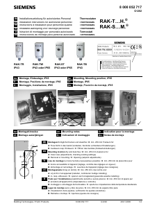 Handleiding Siemens RAK-TW.5000H Thermostaat