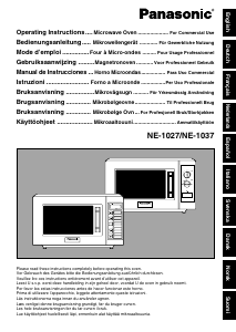 Manual Panasonic NE-1027 Microwave