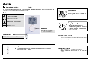 Handleiding Siemens RDH10 Thermostaat