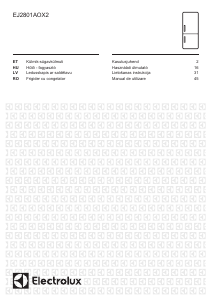 Rokasgrāmata Electrolux EJ2801AOX2 Ledusskapis ar saldētavu