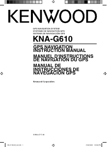 Manual de uso Kenwood KNA-G610 Navegación para coche