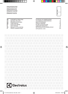 Mode d’emploi Electrolux EN2400AOW Réfrigérateur combiné